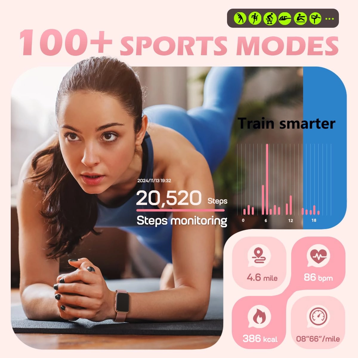 AIR2 - 120+ Sport Modes Pink