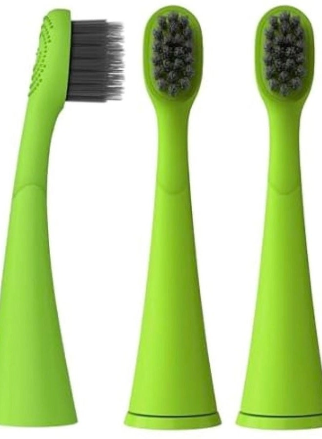 BURST kids Toothbrush Heads - 3-Pack Ultra Soft Bristles