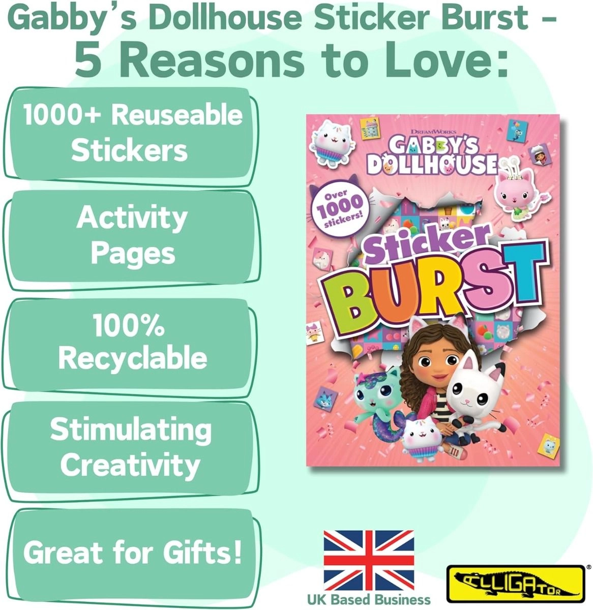 Gabby's Dollhouse Sticker Book 1000 pcs
