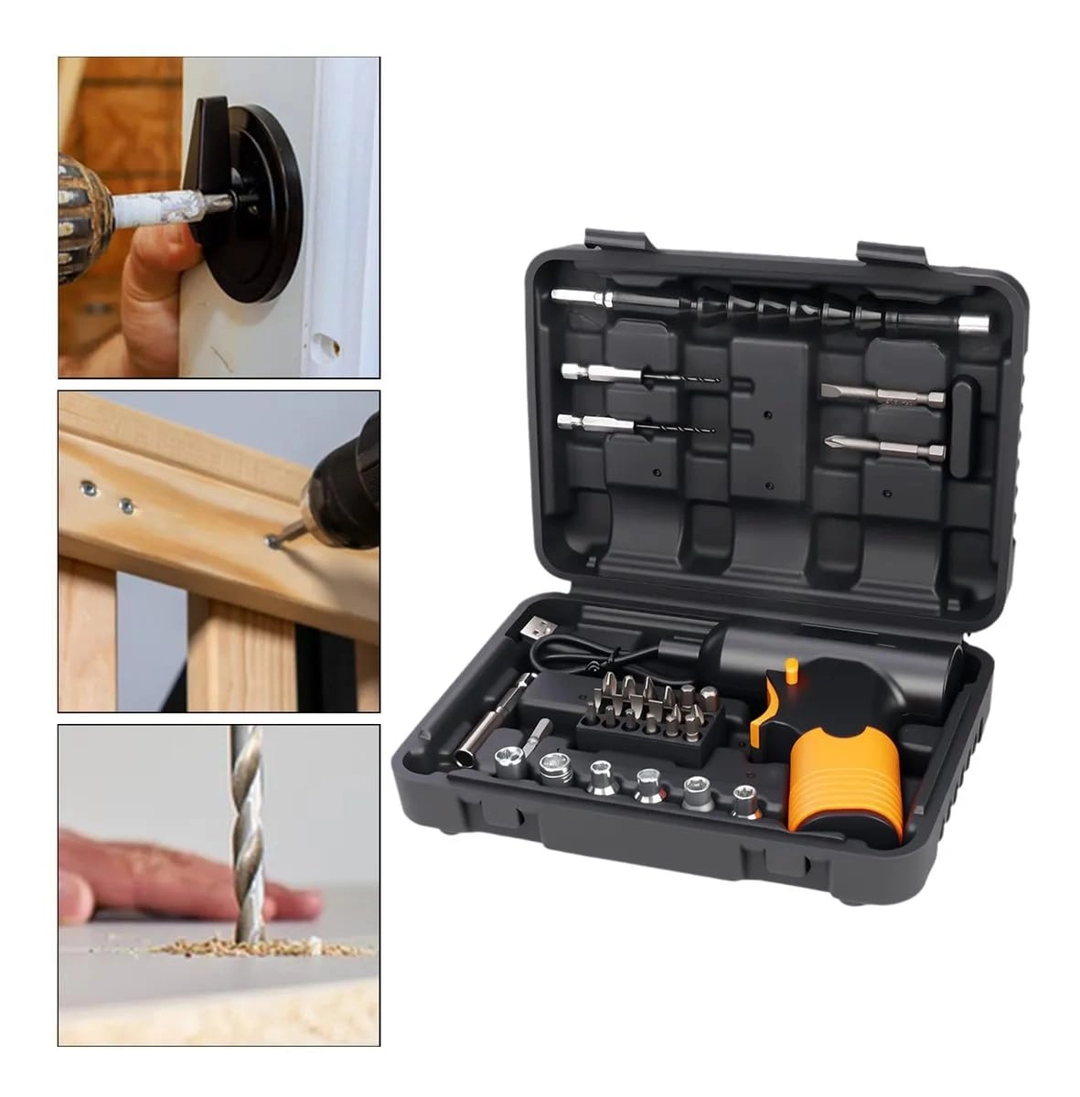 Cordless Electric Screwdriver - Rechargeable USB Charging