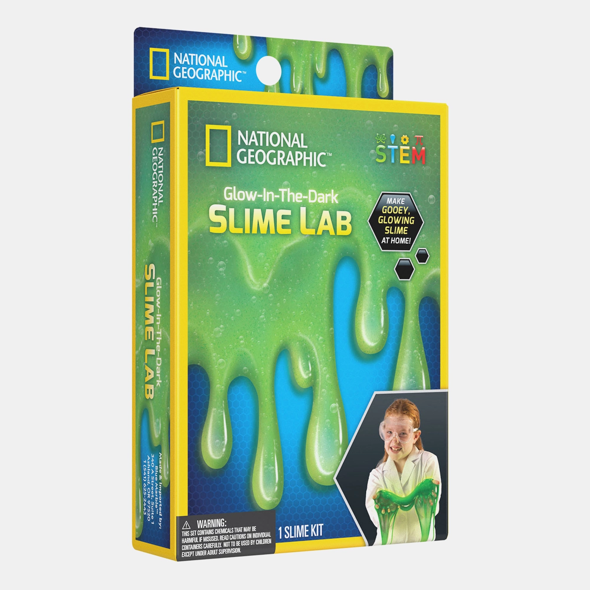 Glow-In-The-Dark Slime Lab Science - 8 years+ 4 pieces