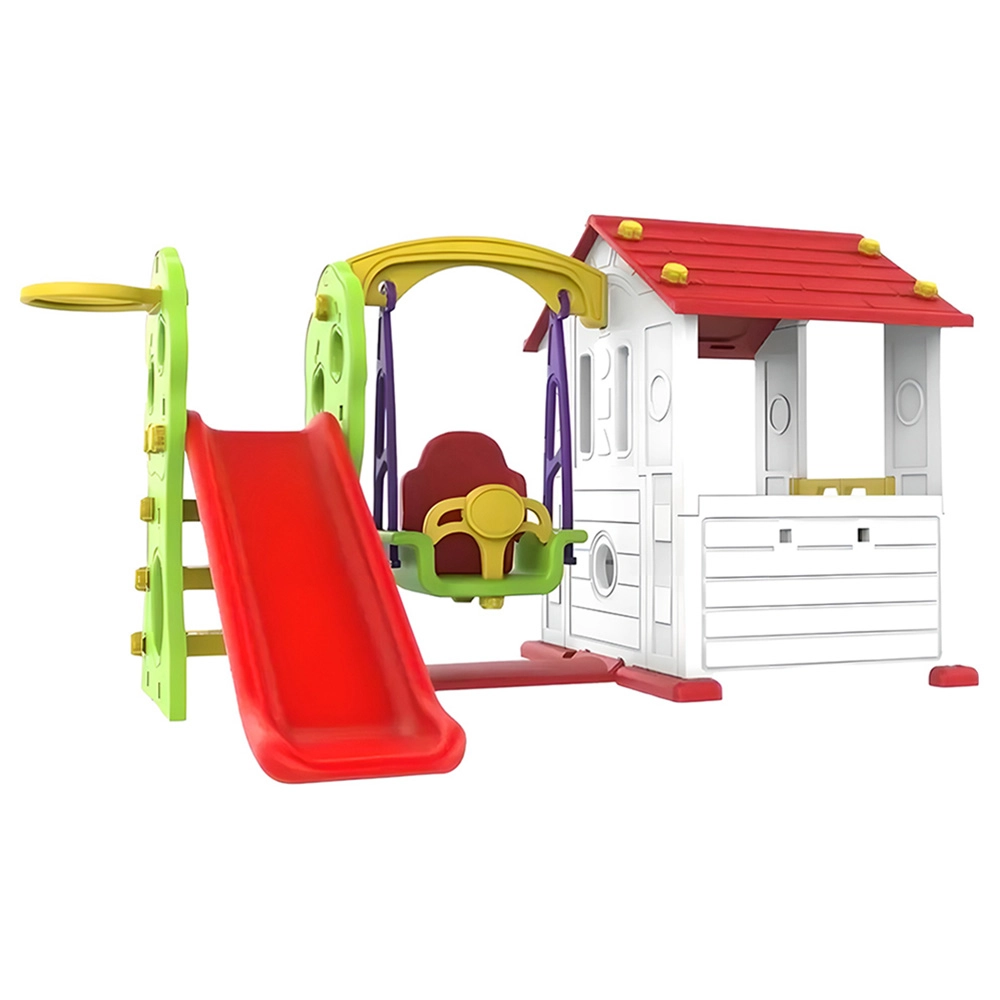 Myts Korean Playhouse Game With Swing & Slide - Multifunctional Slides Swings