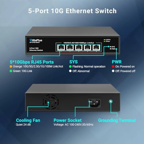 5X10G Switch Unmanaged 5-Ports