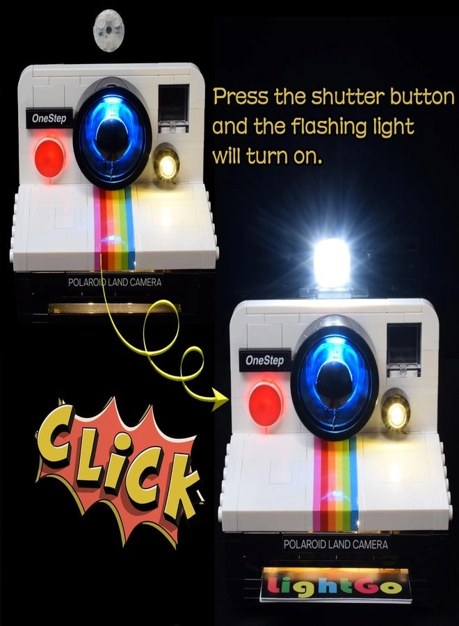 LED Lighting Kit for Lego 21345 Polaroid OneStep SX-70 Camera Building Set - Classic Version