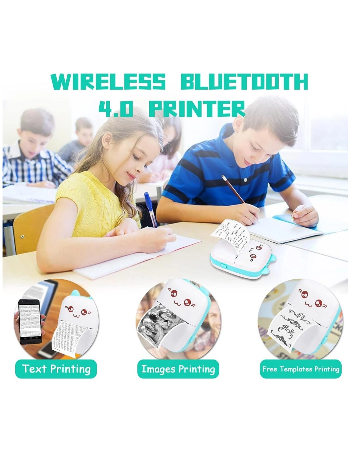Label Maker Mini Photo Printer - thermal 200 DPI