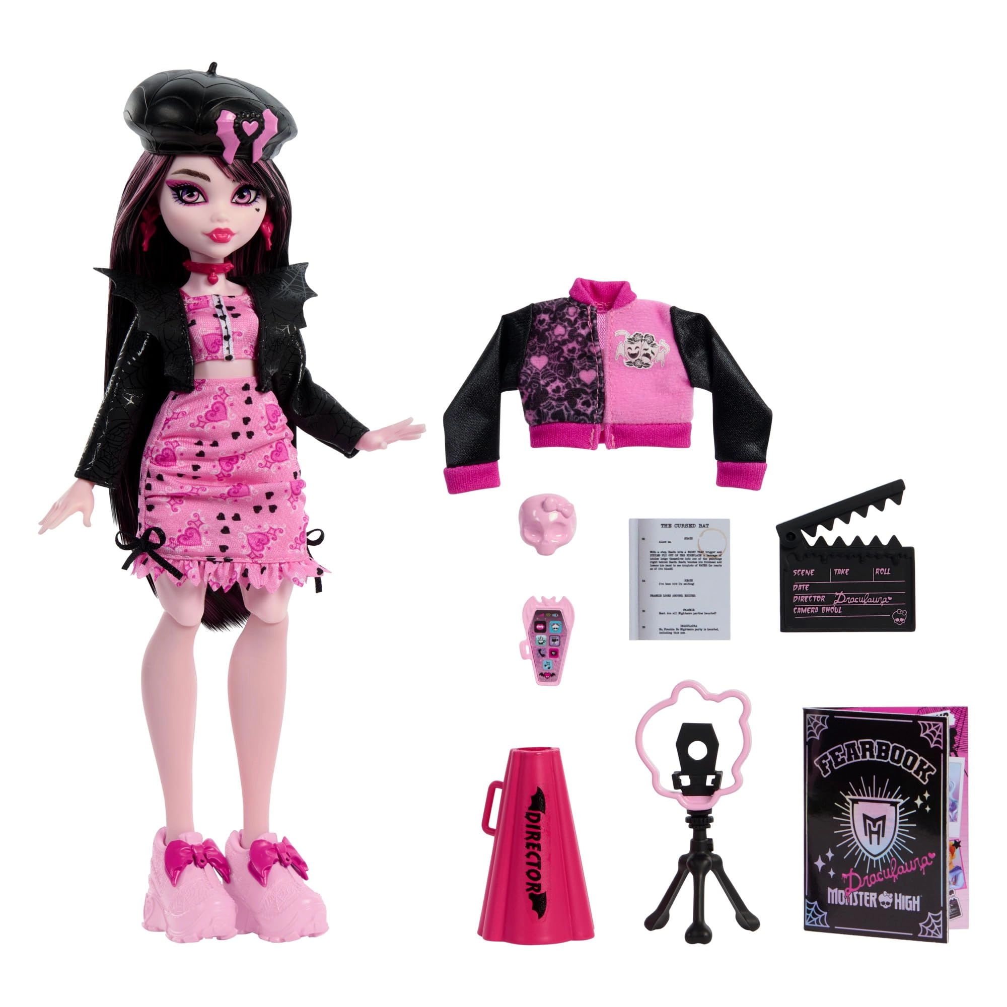 Draculaura Doll - Fearbook Movie Club Accessories Set Ages 4+