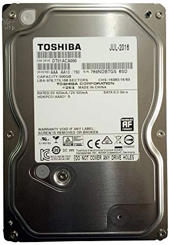 DT01ACA 3.5" 7200rpm 32MB SATA 6Gb/s (DT01ACA050) - 500GB