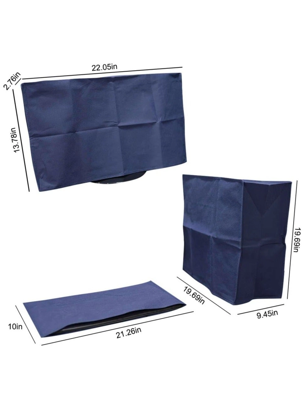 Monitor cover - 24'' Blue + Keyboard cover + CPU Tower cover