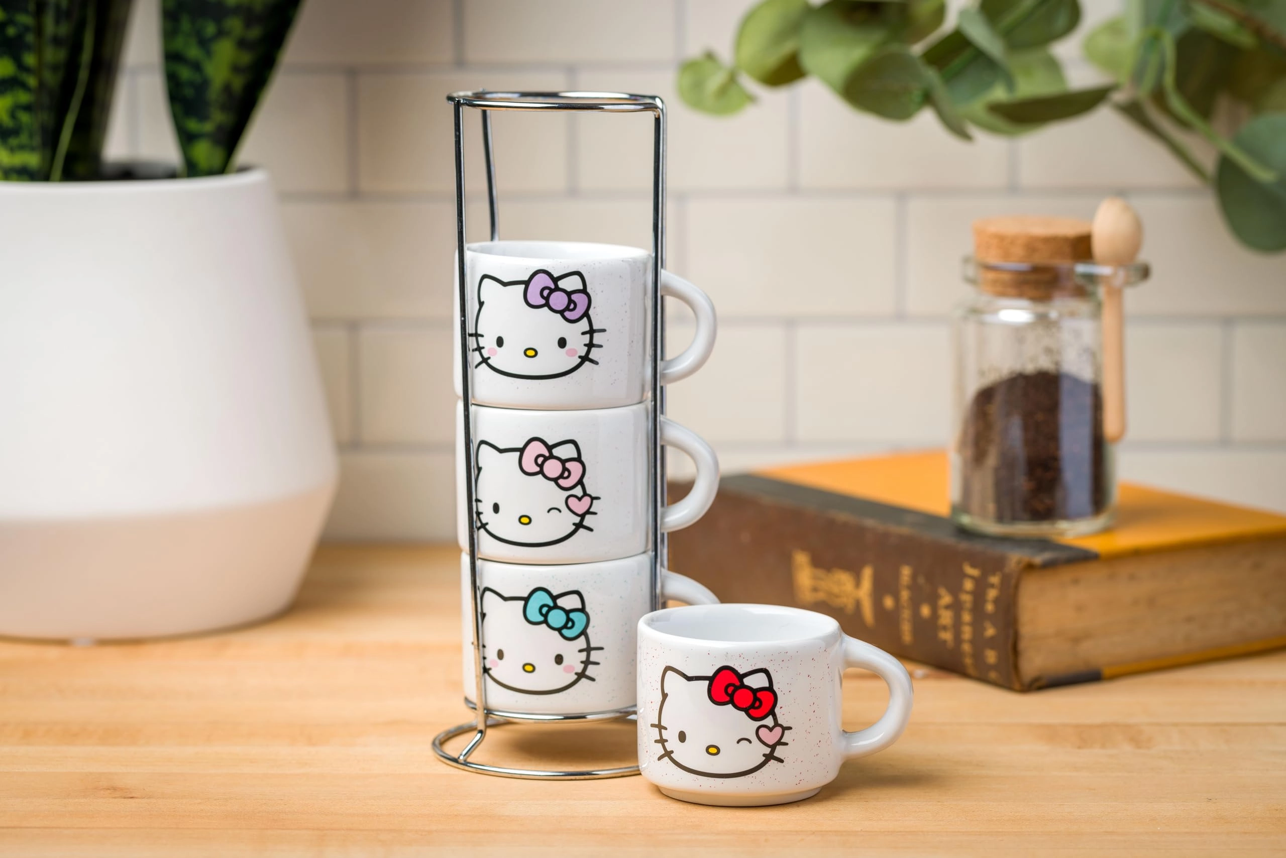 Hello Kitty Reusable Cup - 4 pcs Different Colored Bows