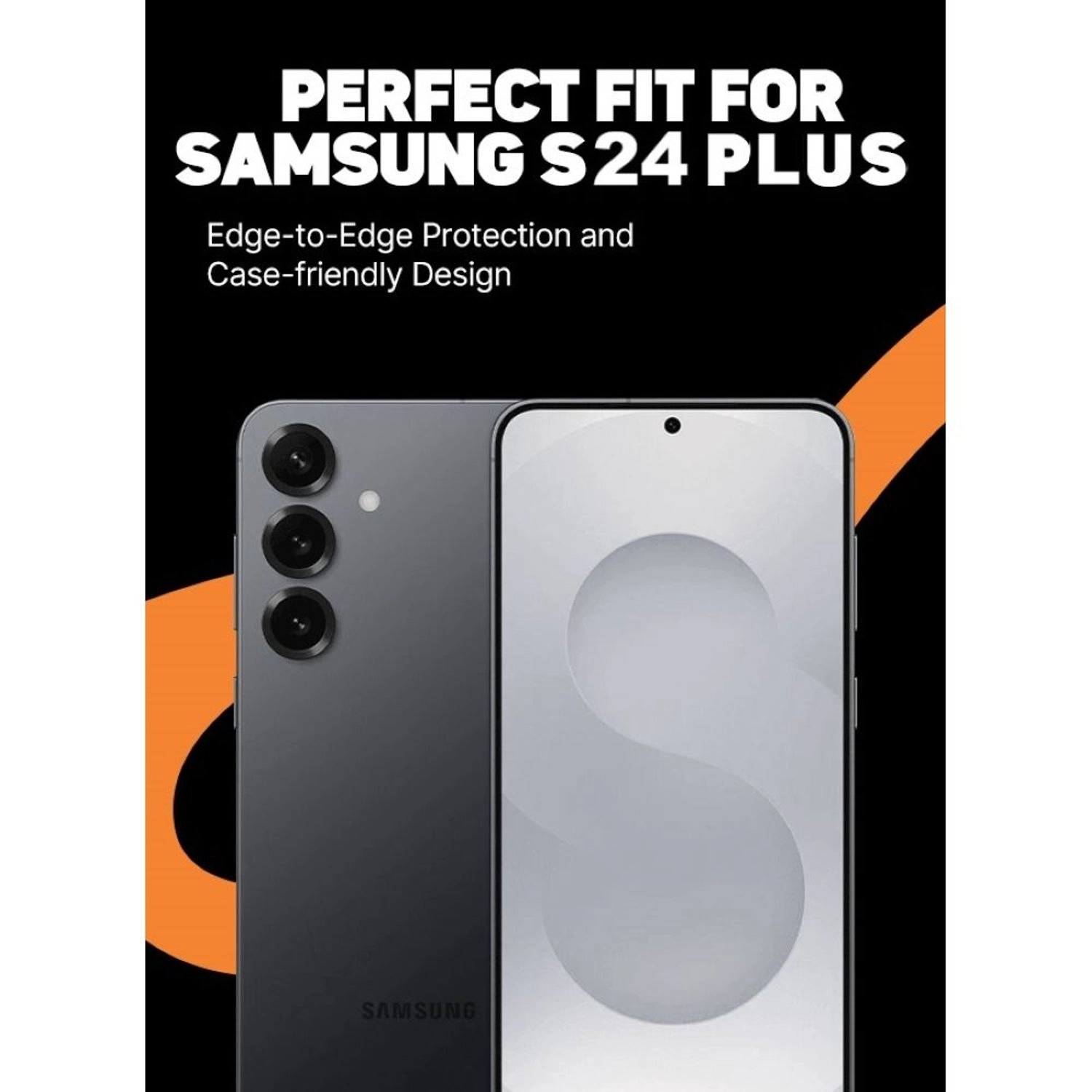 HD Clear Scratch Resistant Tempered Glass Screen Protector for Galaxy S24 Plus