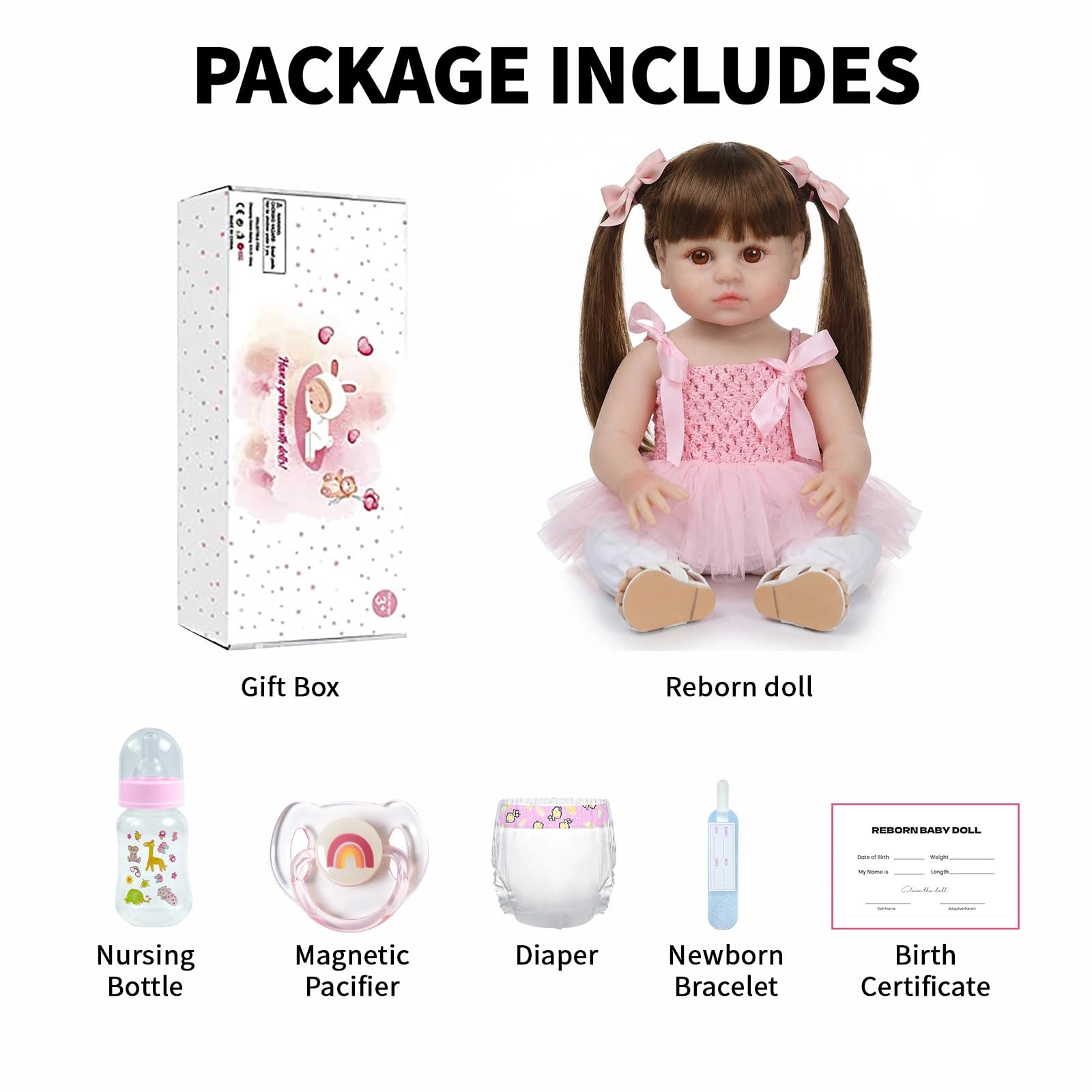 Reborn Baby Doll - 20 Inch Vinyl Ages 3+