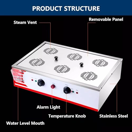 Electric Steamer - 2/4/6-Hole Commercial 30~110°C