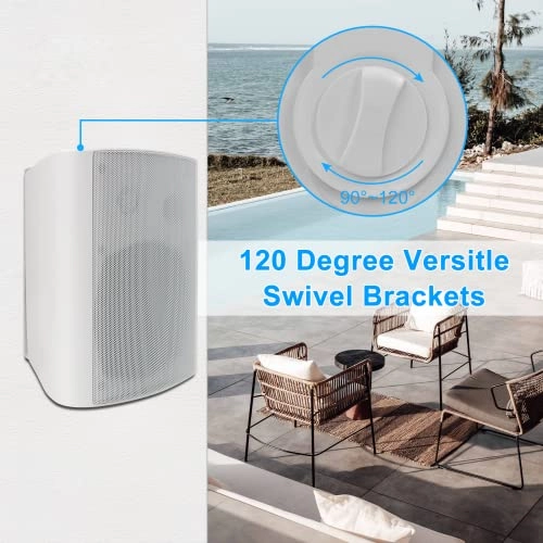 Passive Indoor Outdoor Speakers - 200W + Speakers Cables