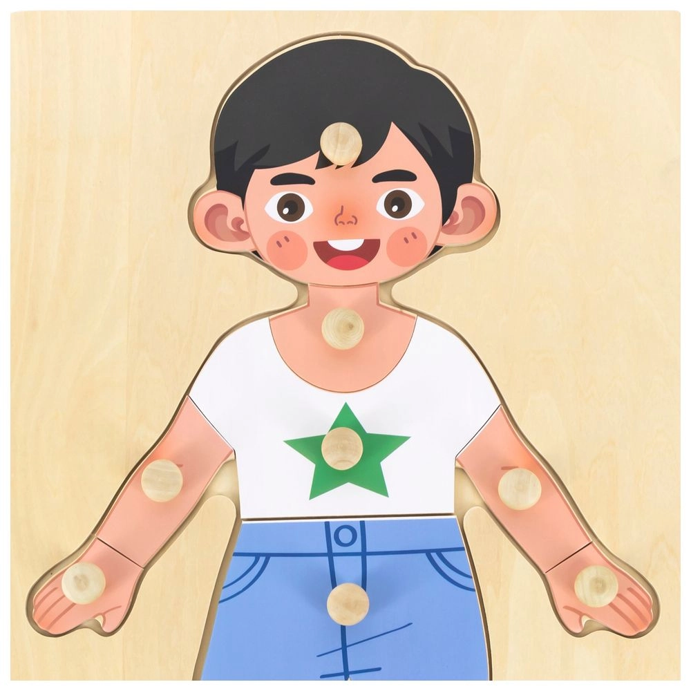 Viga Boys Body Knob Puzzle - 18 months+ 12 pieces