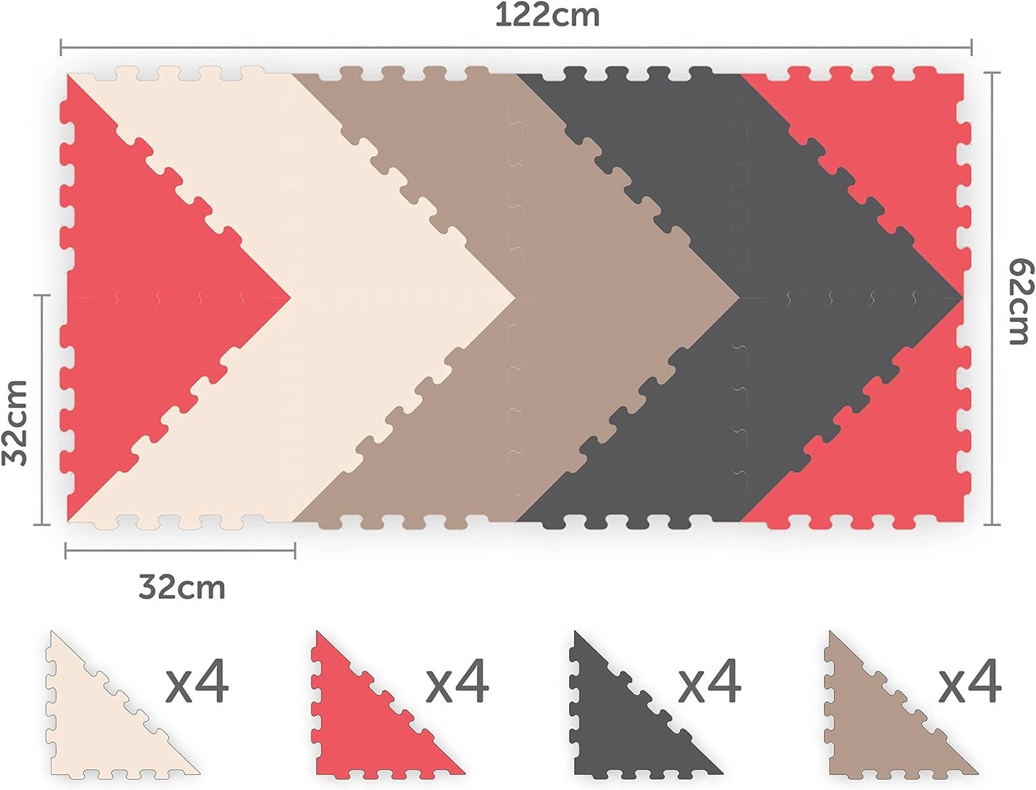 Triangle Puzzle Floor Mat - 10 Months