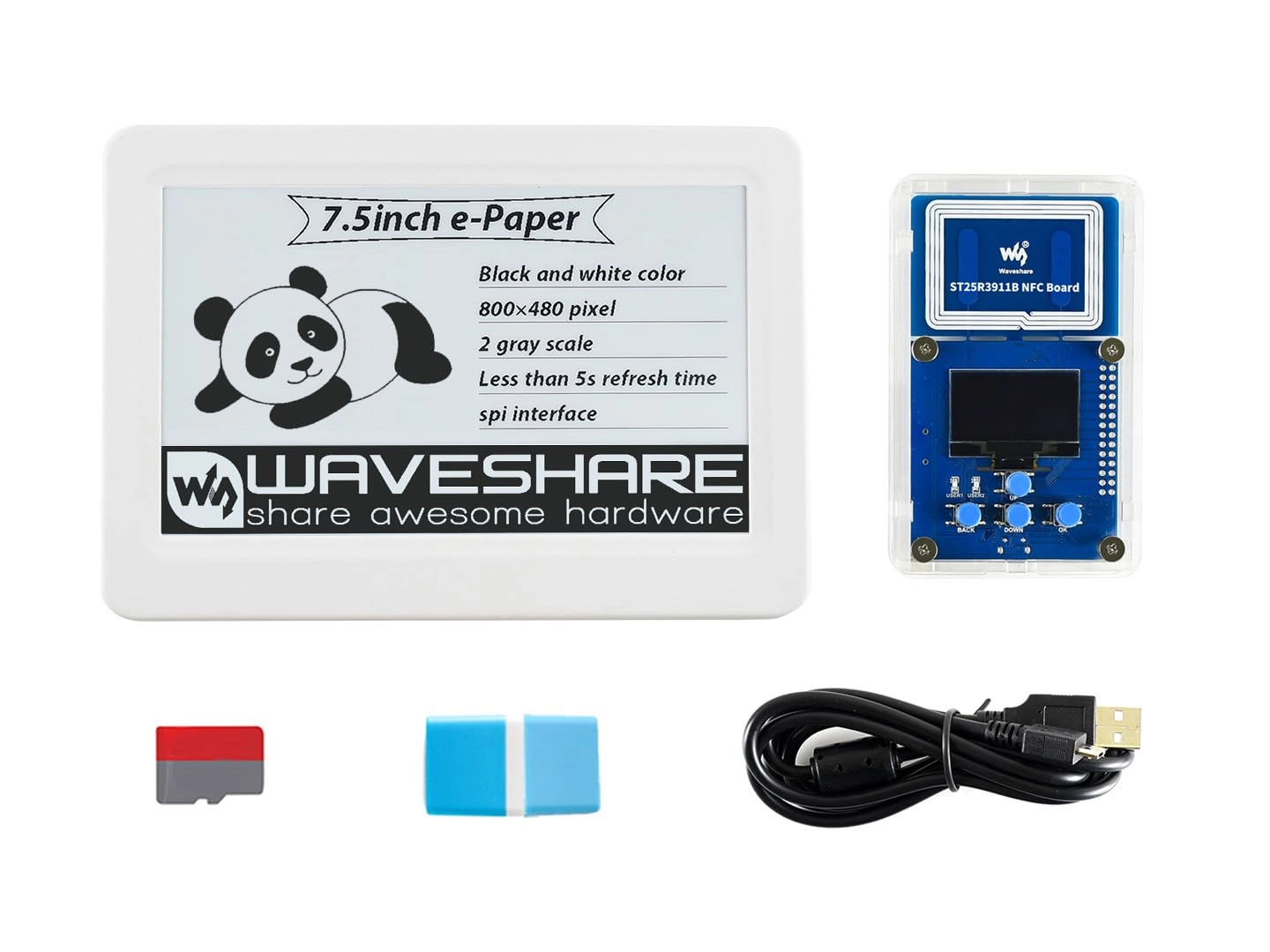 Waveshare E-Paper Evaluation Kit - 7.5-inch 16GB