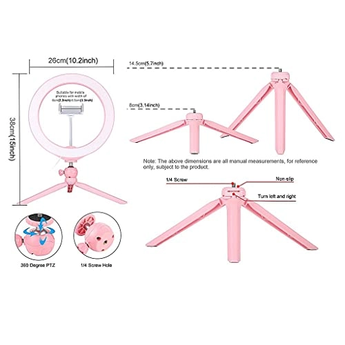 Selfie Led Ring Light - 120mm 160mm 260mm + Ball Head Tripod