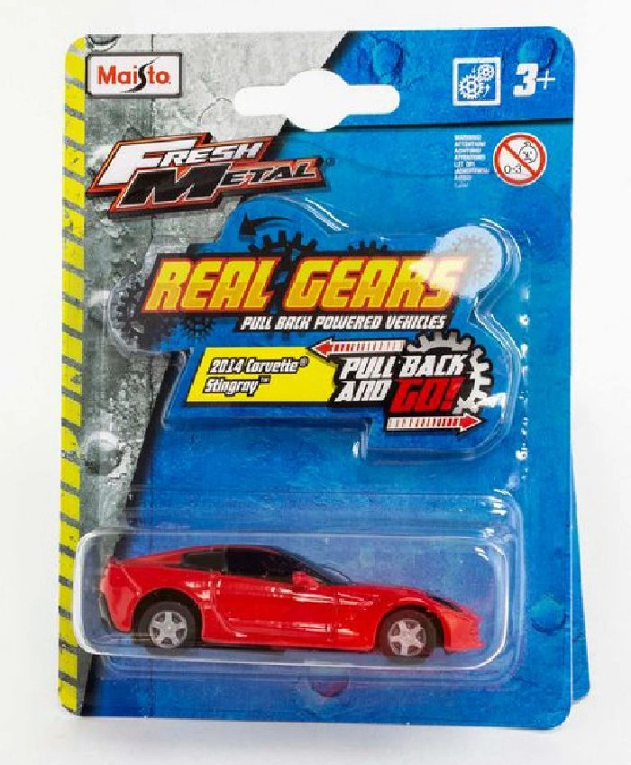 Pullback Real Gears Police Car - White 3 +