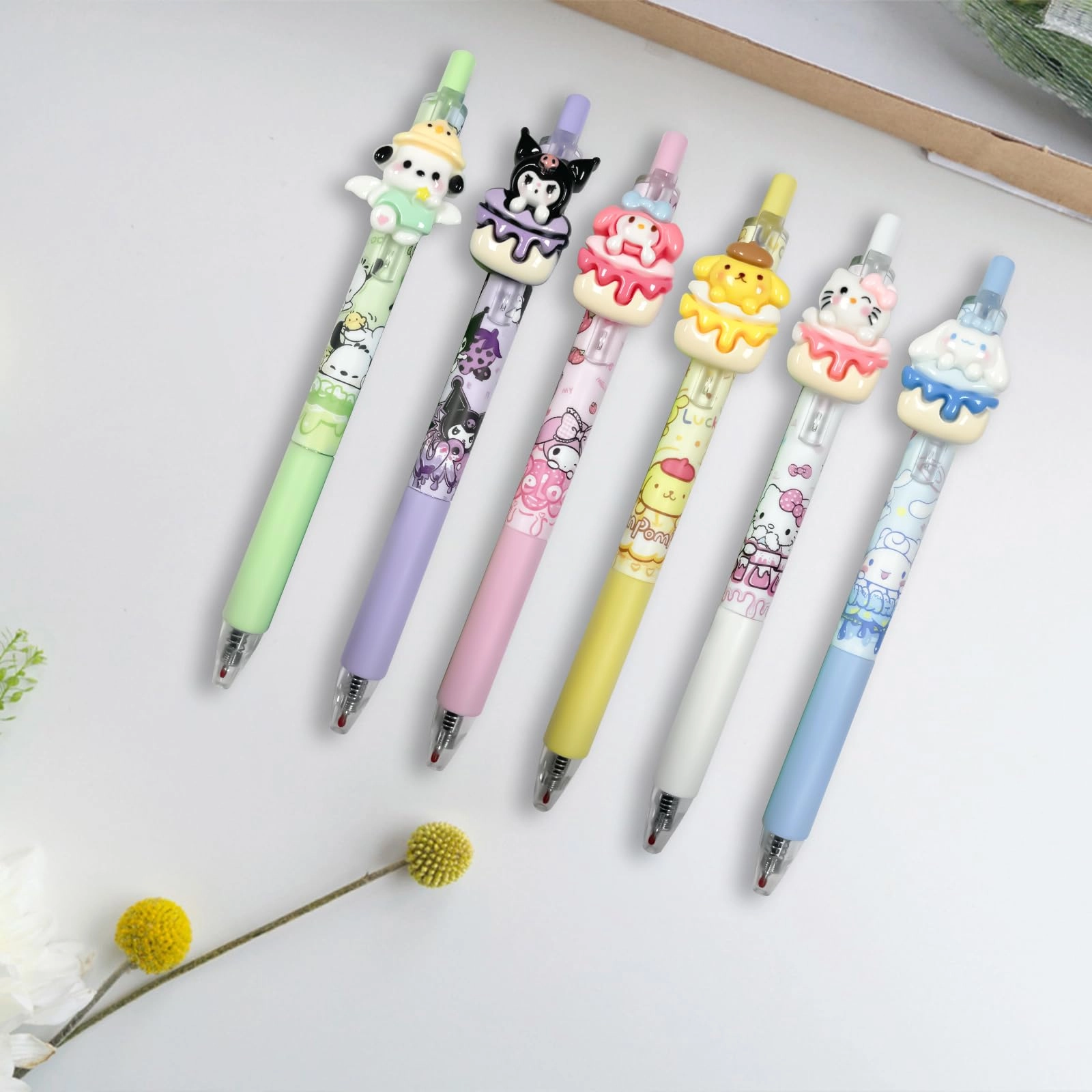 Sanri Pens - 6 black gel pens 0_5mm