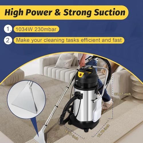 Commercial Carpet Cleaner Machine - 3 in 1 1034W