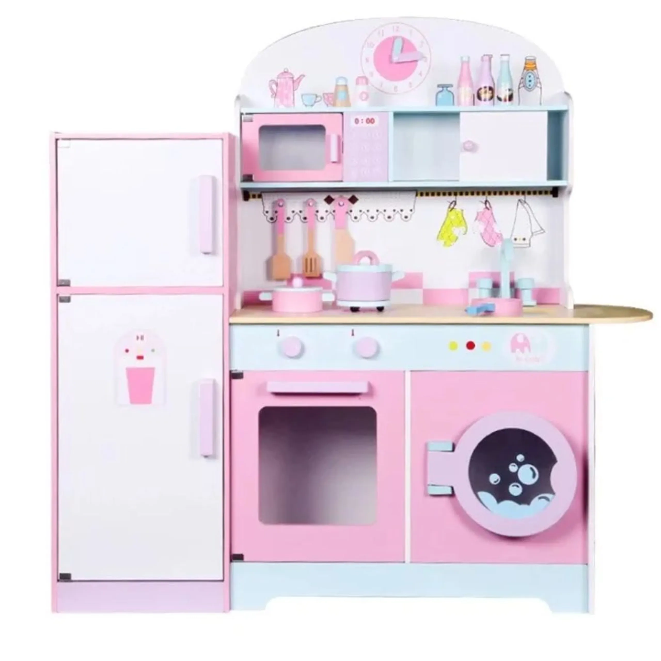 Factual Toys Kids Wooden Refrigerator Kitchen Playset