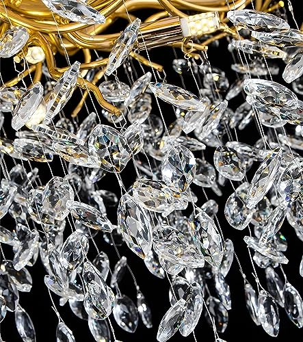 Tree Branch Crystal Chandelier - Gold 8 Lights