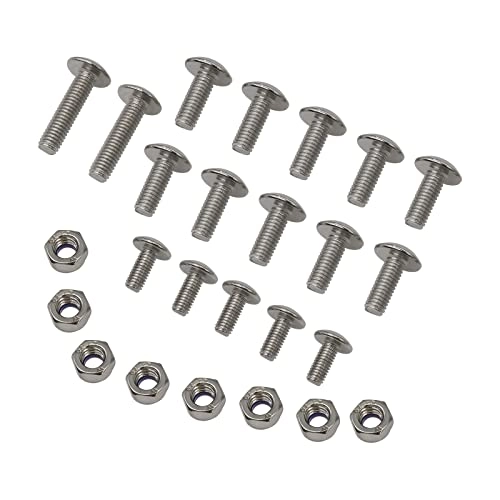 Fender Bolt Screw Nut Mount Kit - 25 Count Silver