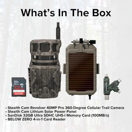 Revolver 40MP Pro + Sol-Pak Solar Battery Pack + Ultra SDHC UHS-I Memory Card - 32GB + Hi-Speed SD USB 2.0 Card Reader