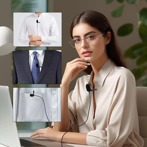 Lavalier Mikrofon 044 USB+3.5mm-Mini-Jack Microphone