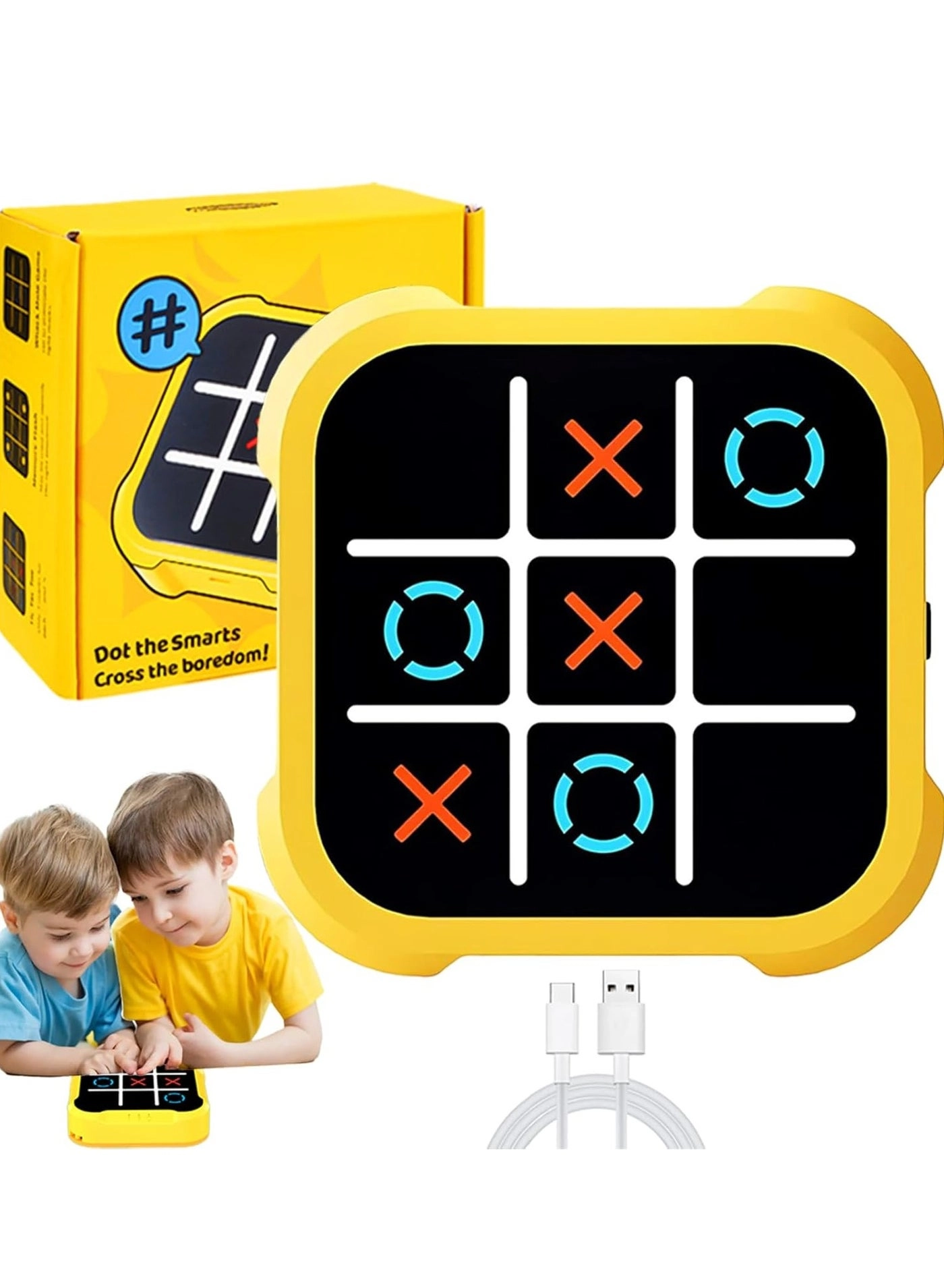 Y&D Electronic Tic-Tac-Toe Bolt Game - 3-in-1 Portable