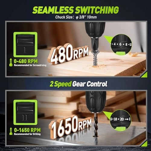 Cordless Drill - 2.0Ah 21V