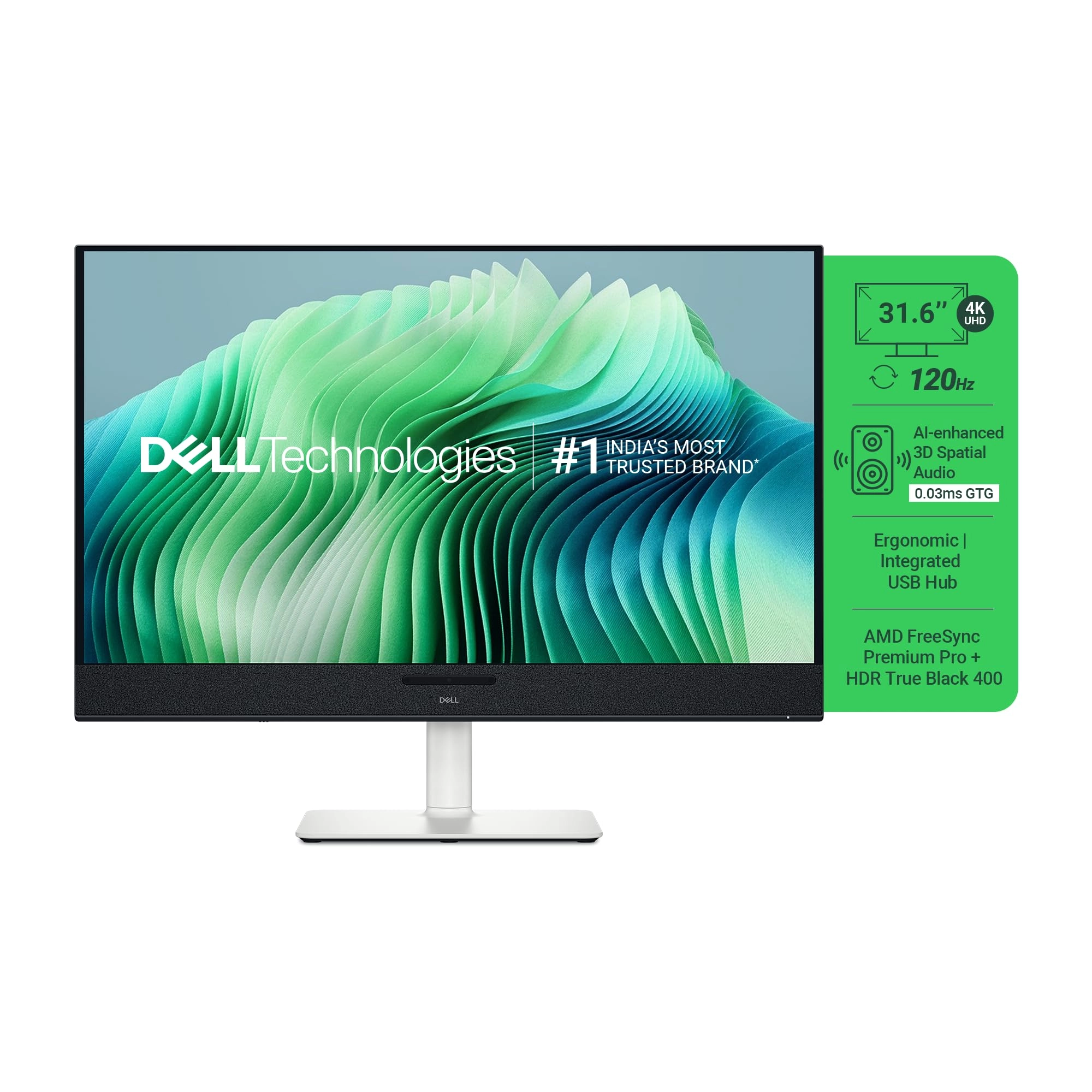 DELL S3225QC - 31.6 Inches 3840 x 2160 Pixels