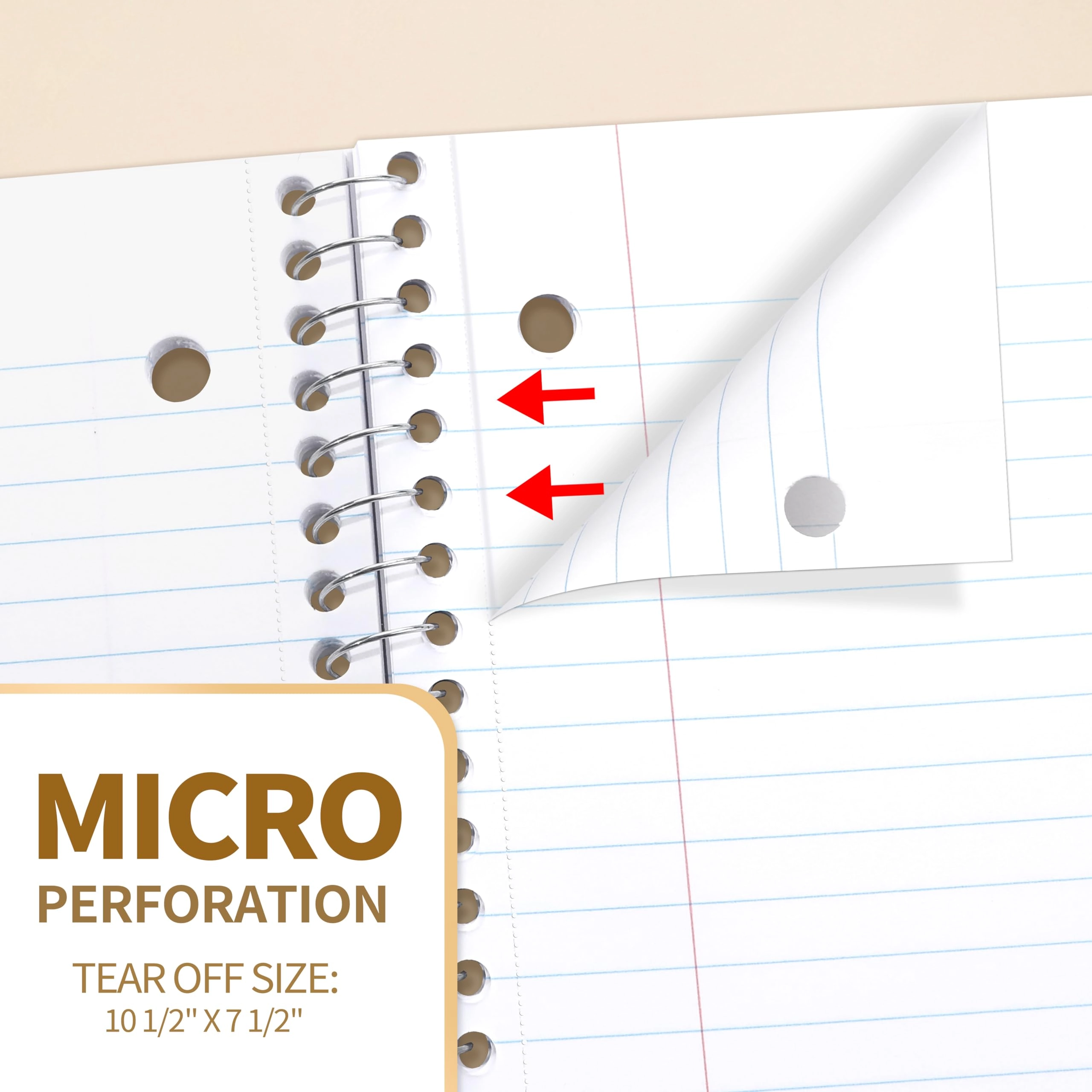 Spiral Notebook 8" x 10-1/2" Spiral - Lined 70 Sheets