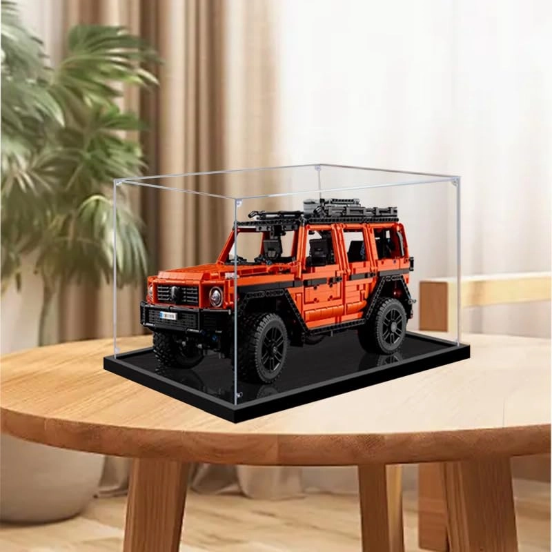 Clear Acrylic Display Case for 42177 - 55x30x34cm Black Bottom