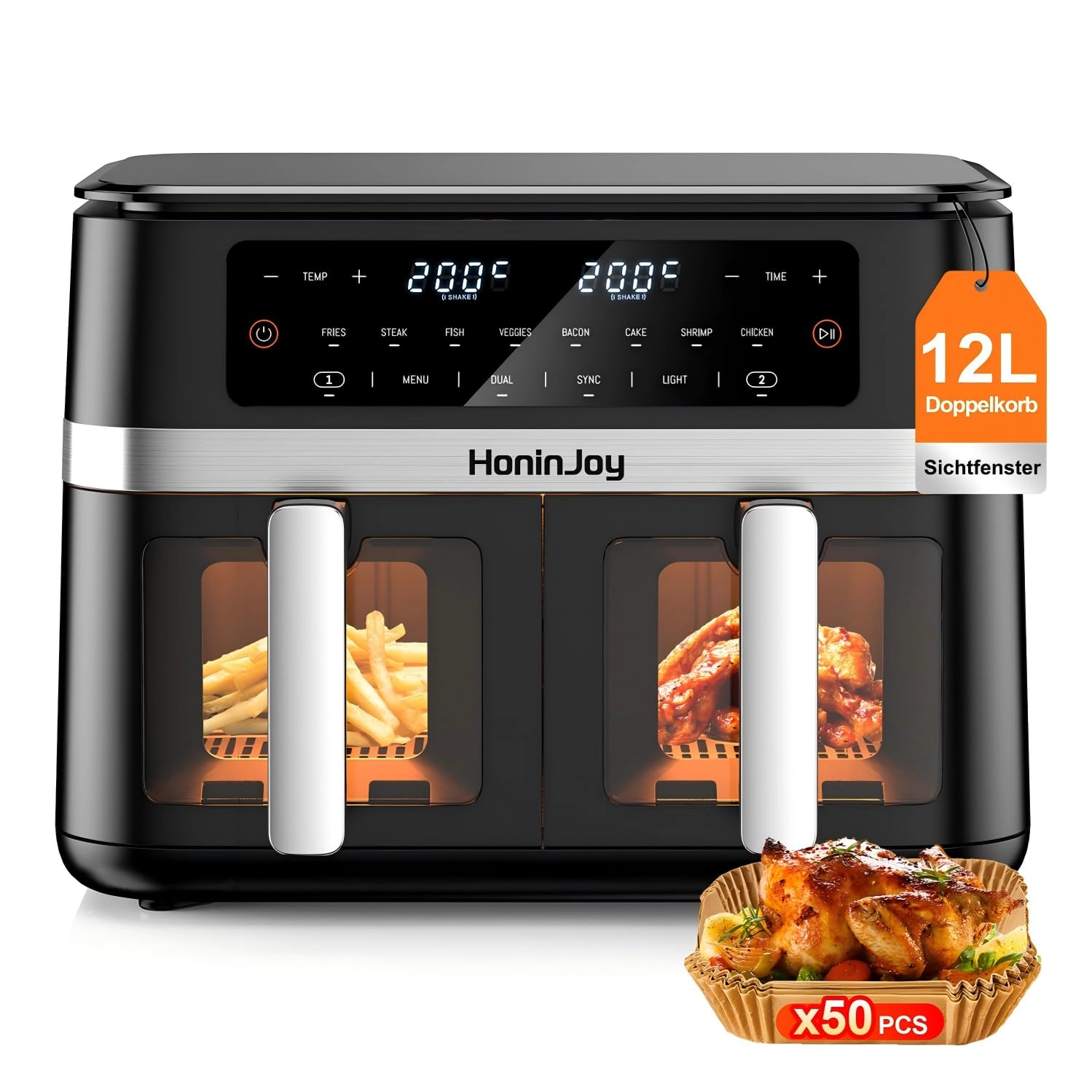 HoninJoy Dual Basket Airfryer LR-001A