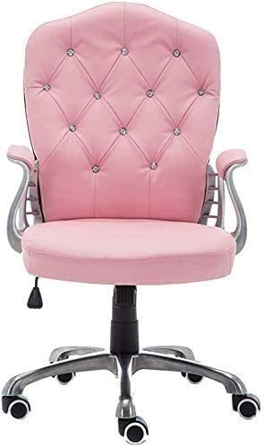 Desk Chair - PU Leather Brown High Back