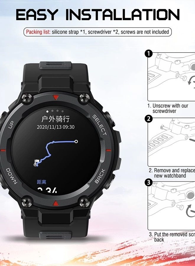 Sport Strap - Silicone Dark Gray