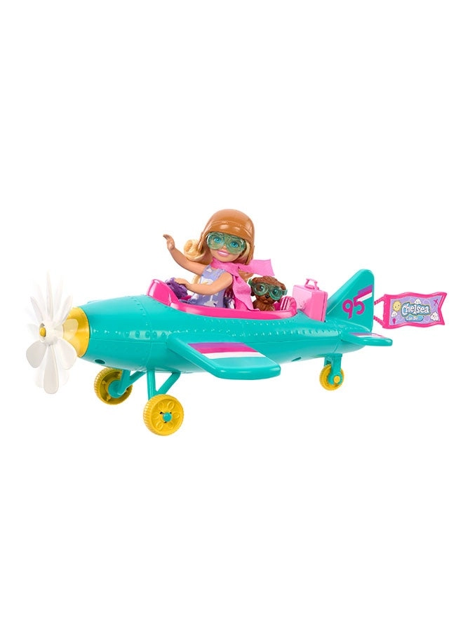Barbie Chelsea Doll & Plane Playset - Puppy & 5 Accessories Ages 5+