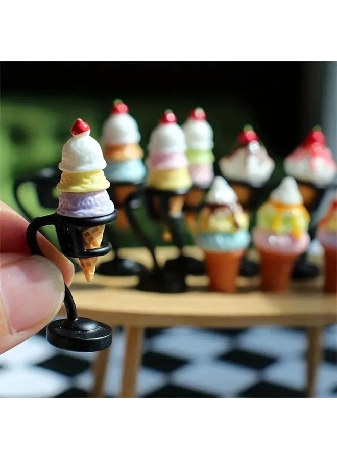 Miniature Ice Cream Cone Set - 4 pcs