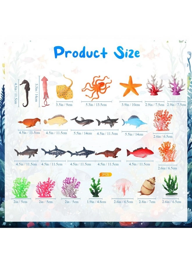 Ocean Animals Figures Diorama Kit - 26 pieces