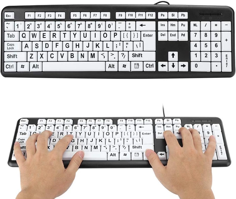Large Print Computer Keyboard - Wired