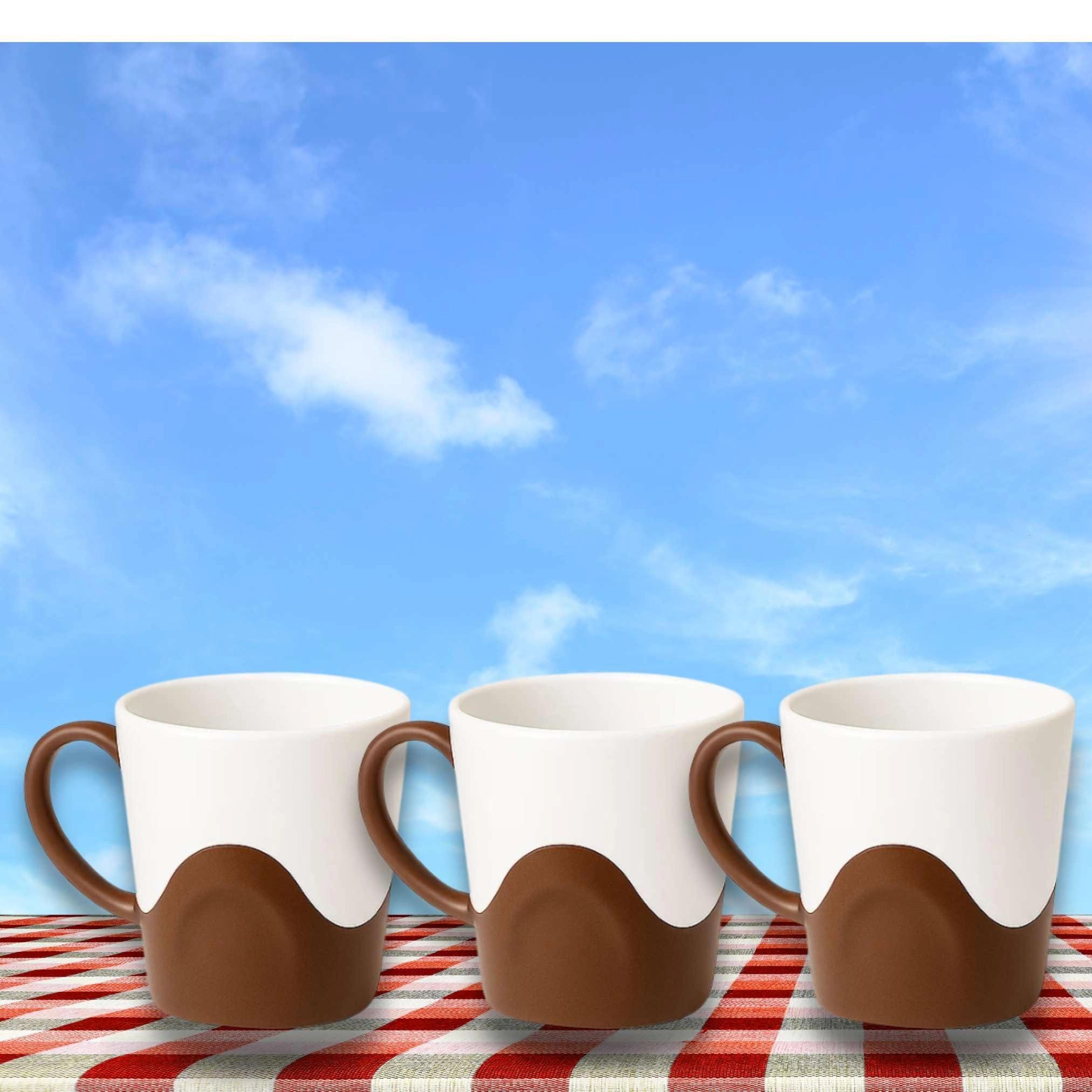 Plastic Mug - 6 pcs - Striped Solid - 280 ml