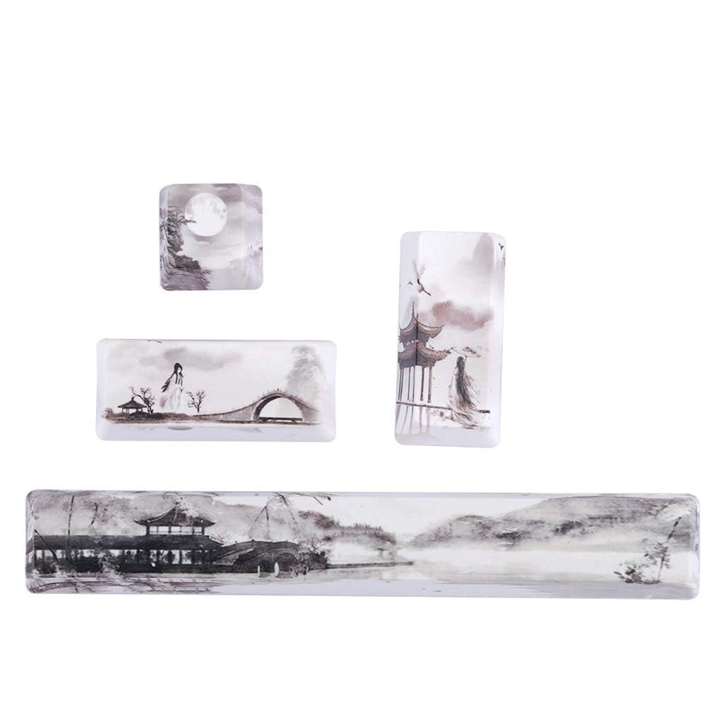 SWIUKPHE Landscape Painting PBT Keycaps