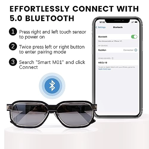 Bluetooth Glasses - Open-Ear UV400 5 Hours Music Playback