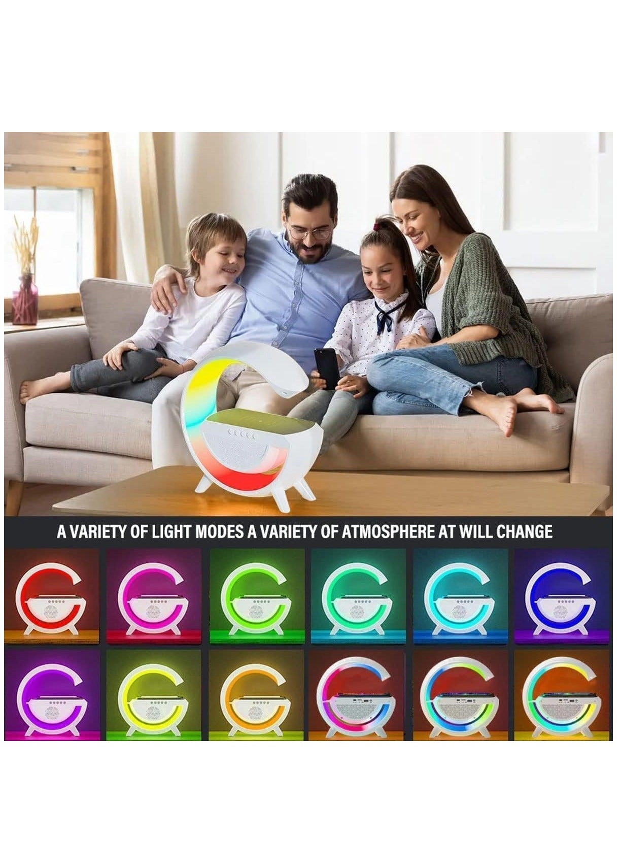 Wireless Charger Atmosphere Lamp - Mood Lighting RGB Color Changing