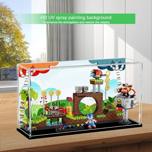 Acrylic Display Box for 21331 - 40 x 12 x 22 cm Black base painted model (3mm)