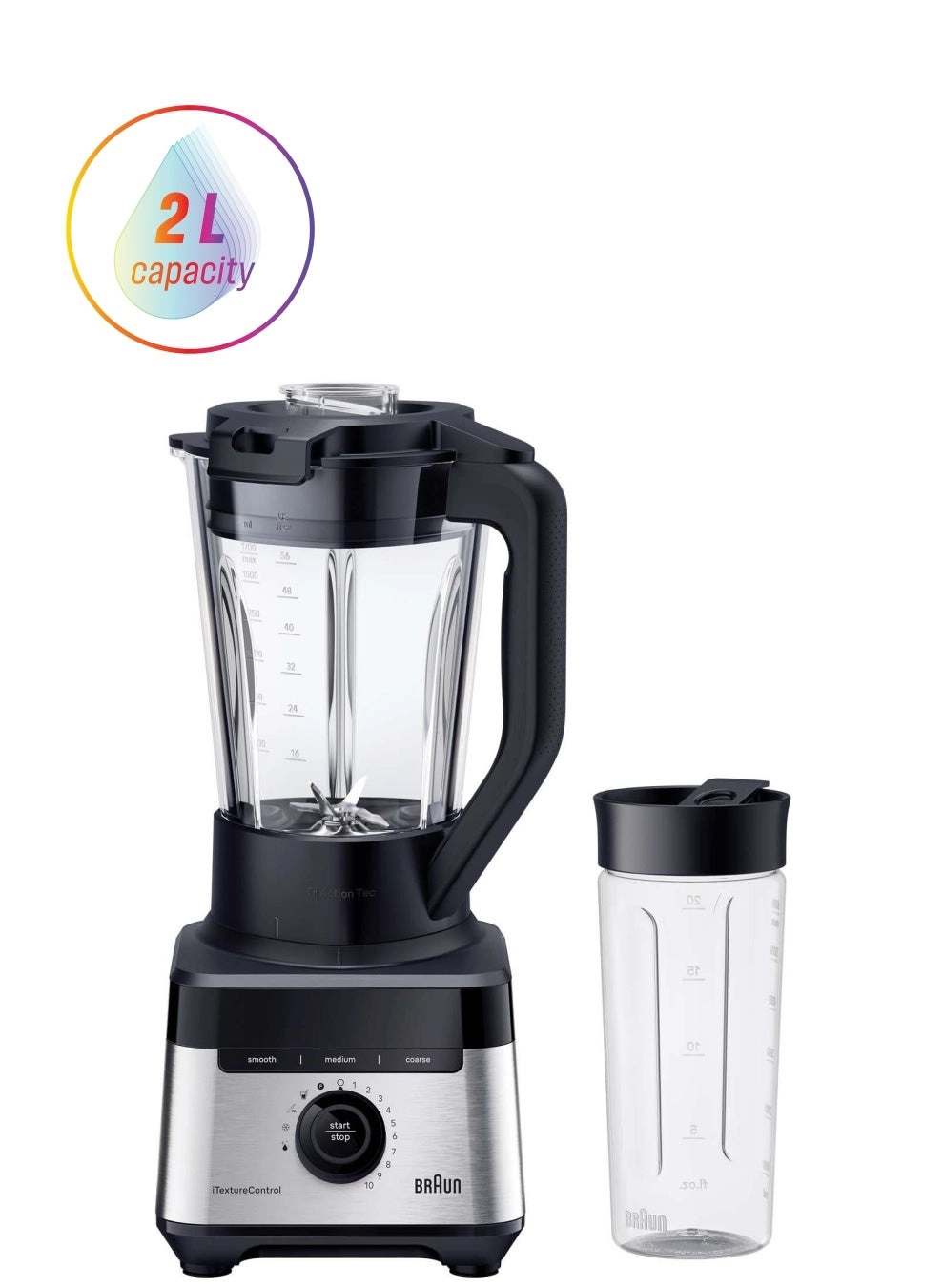 Braun JB7551BK - Glass Jug 10 Speeds Black/Silver