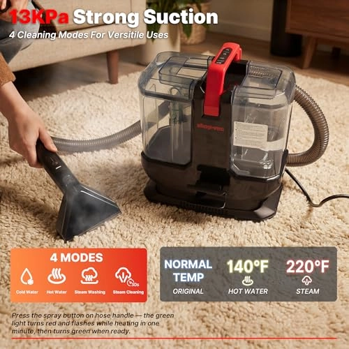 Portable Carpet Cleaner Machine - Steam Cleaning