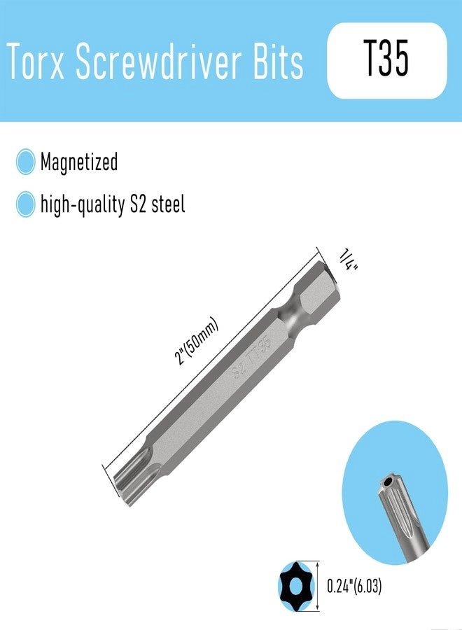 T35 Torx Screwdriver Bits - 5PCS 50mm