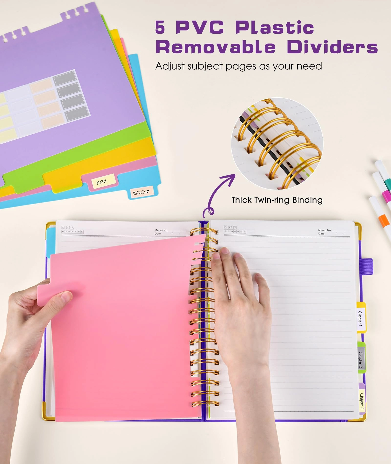 Spiral Notebook Large Hardcover - Lined 150 Sheets